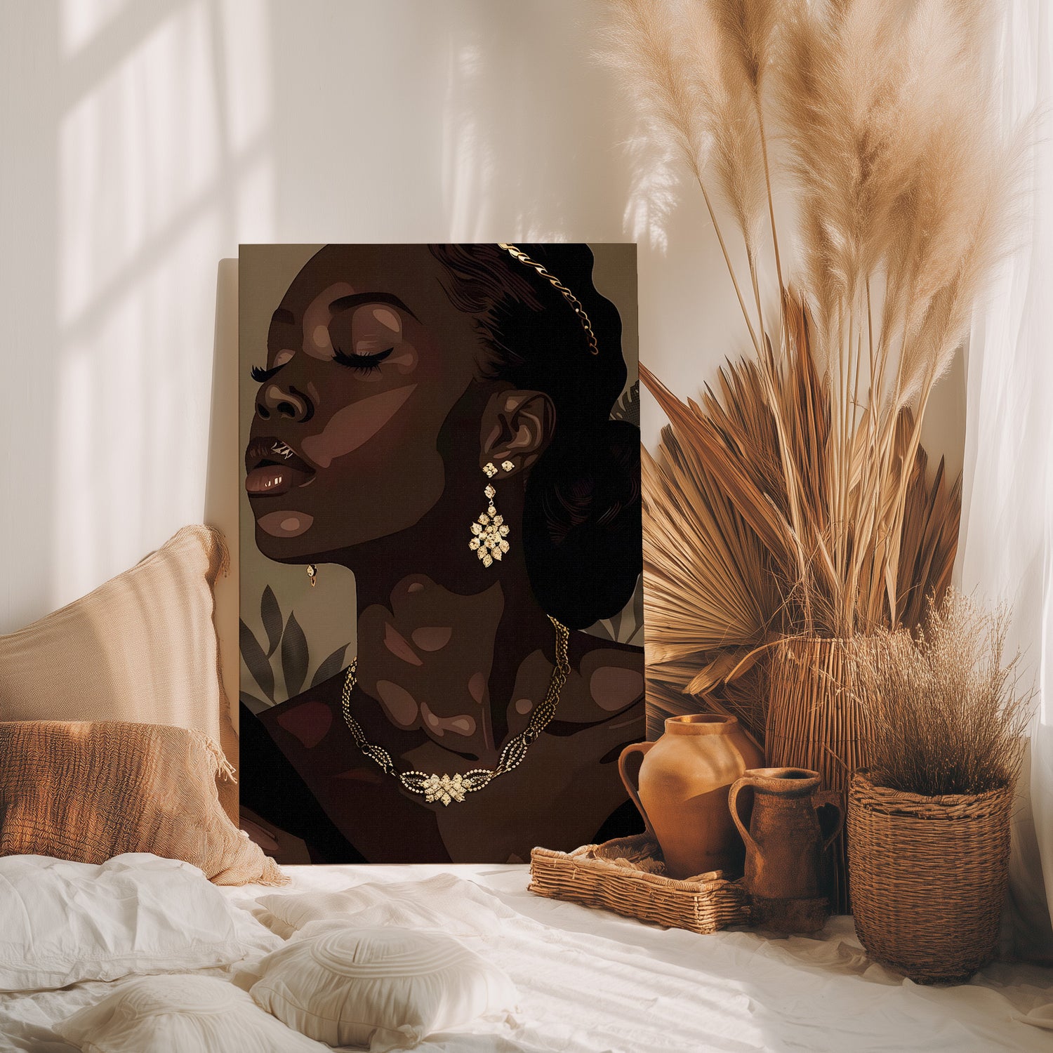 .75" Matte Canvas - Golden Melanin Muse