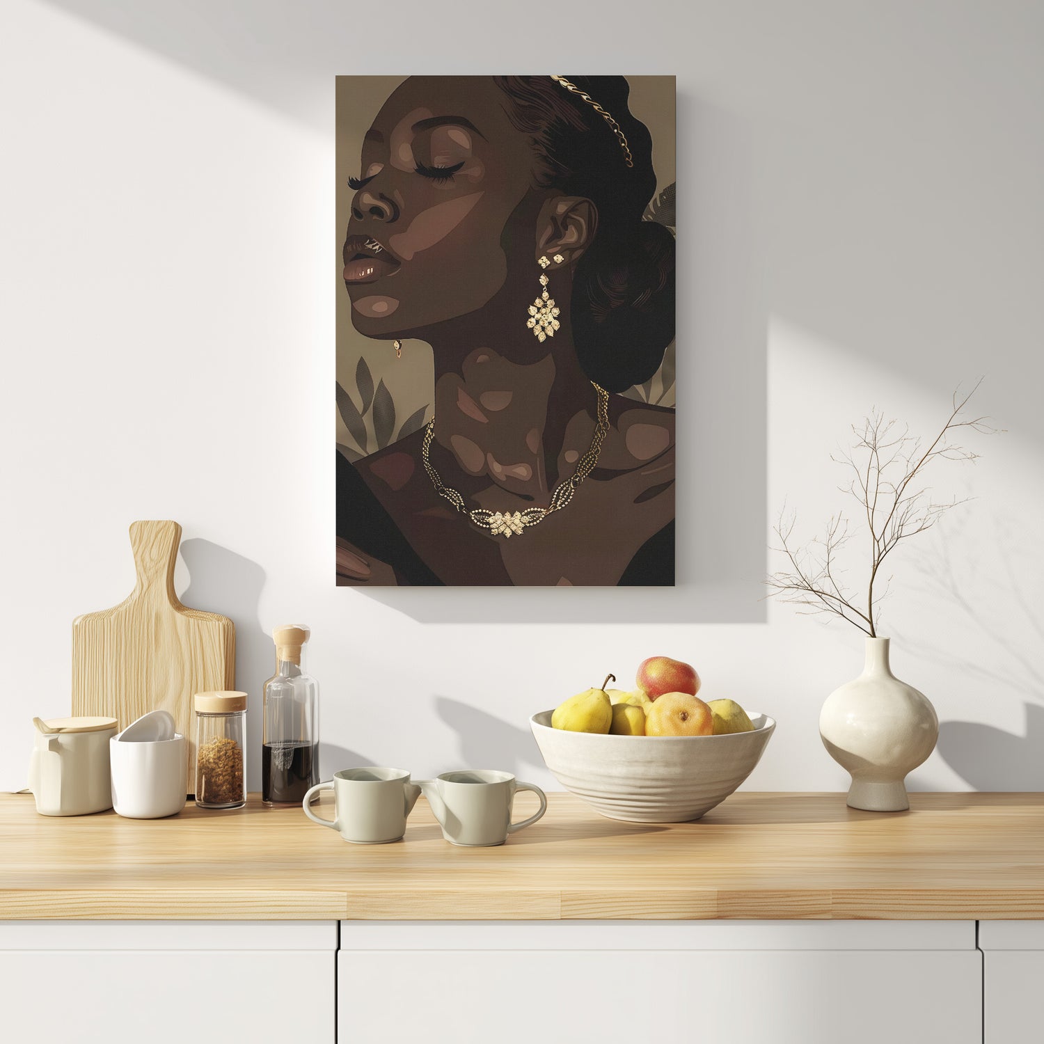 .75" Matte Canvas - Golden Melanin Muse