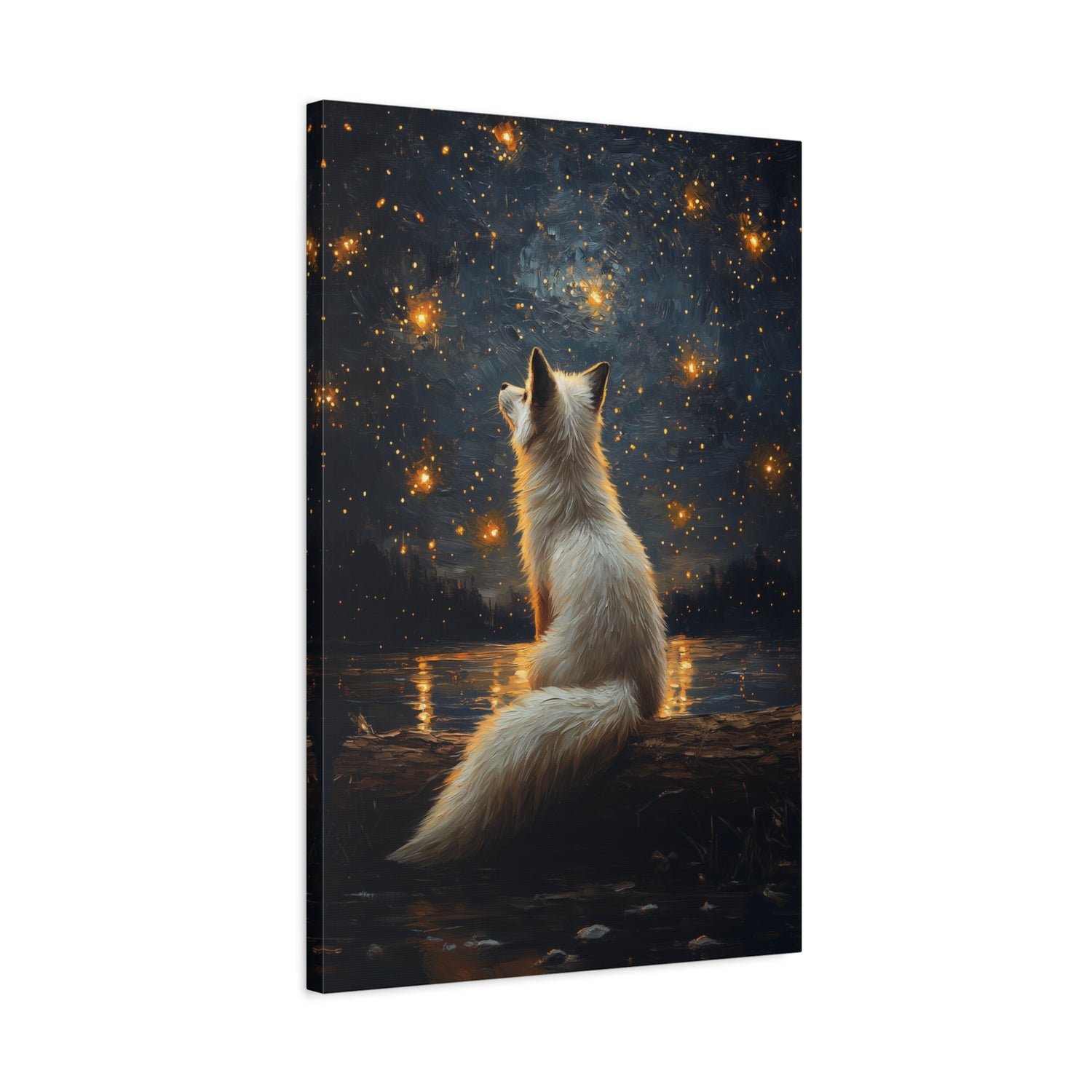 1.25" Matte Canvas - Stargazing Fox Reverie