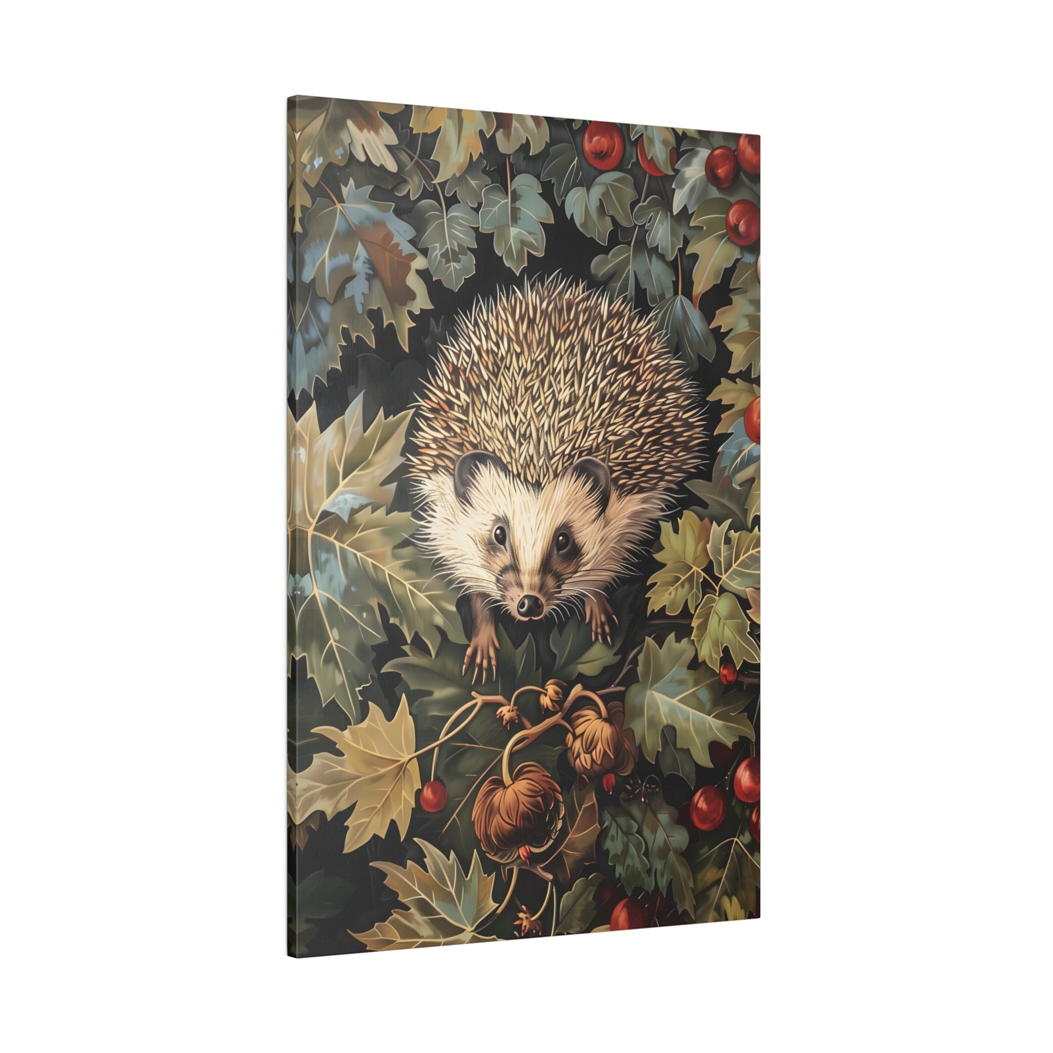 .75" Matte Canvas - Woodland Hedgehog Hideaway
