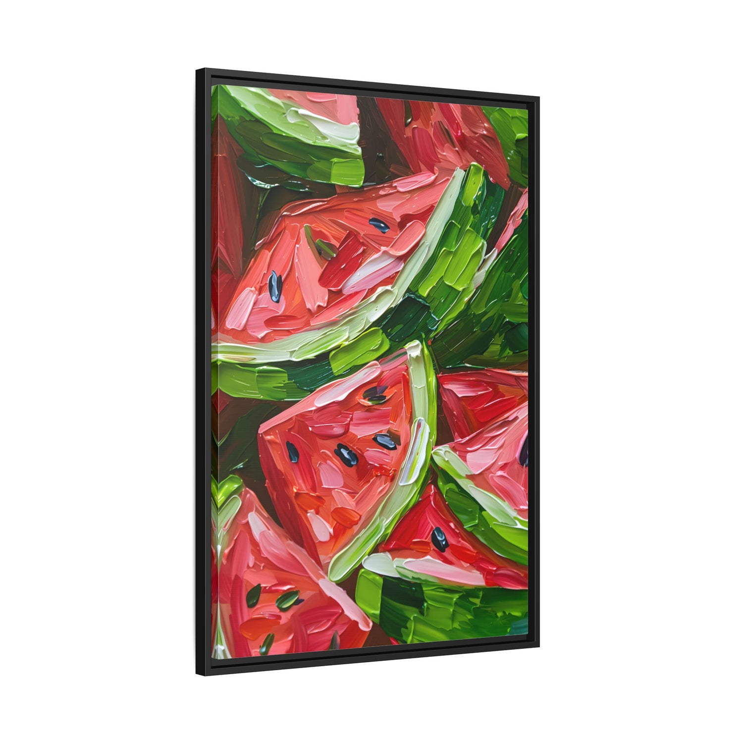 Framed Canvas - Juicy Watermelon Slices
