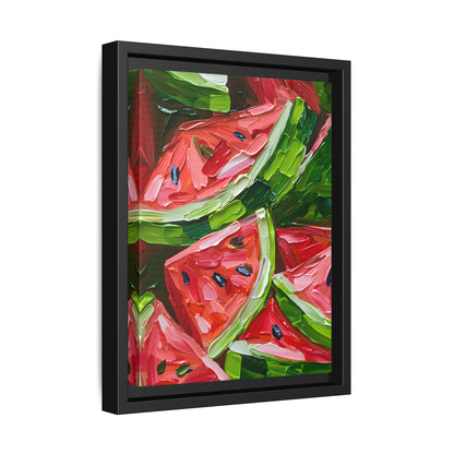 Framed Canvas - Juicy Watermelon Slices