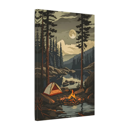 .75" Matte Canvas - Moonlit Campfire Escape