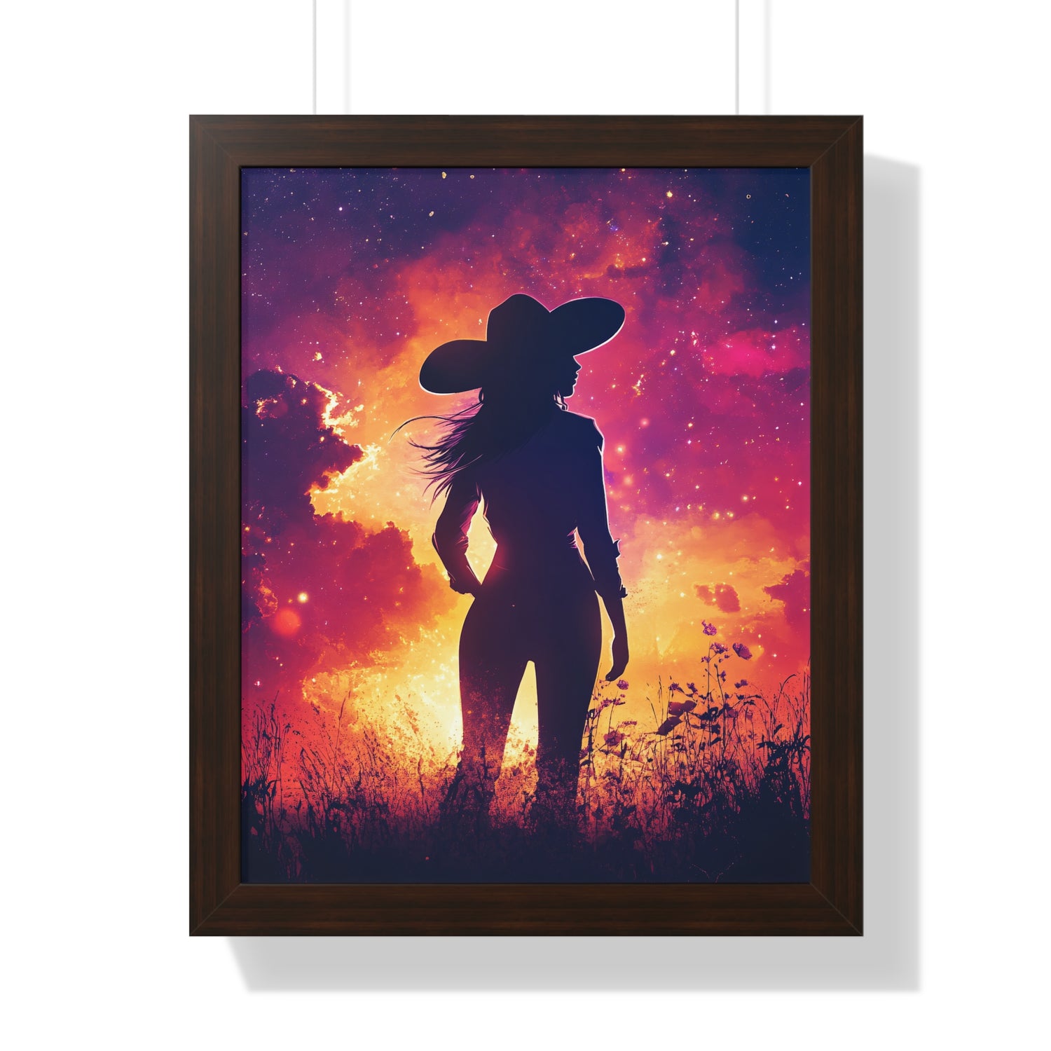 Framed Paper Print - Cosmic Cowgirl