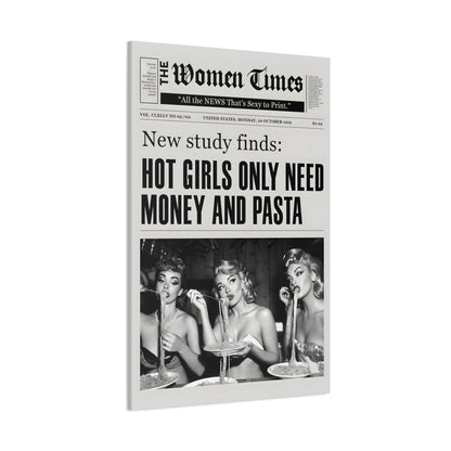 1.25" Matte Canvas - Retro Pasta Gazette