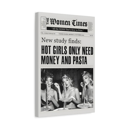 1.25" Matte Canvas - Retro Pasta Gazette