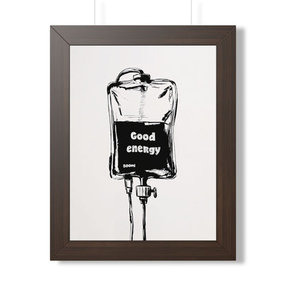 Framed Paper Print - Good Energy IV Bag