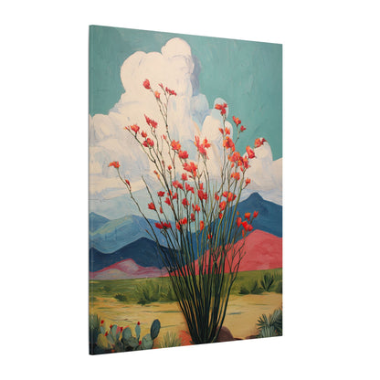 .75" Matte Canvas - Ocotillo Cactus Desert Bloom