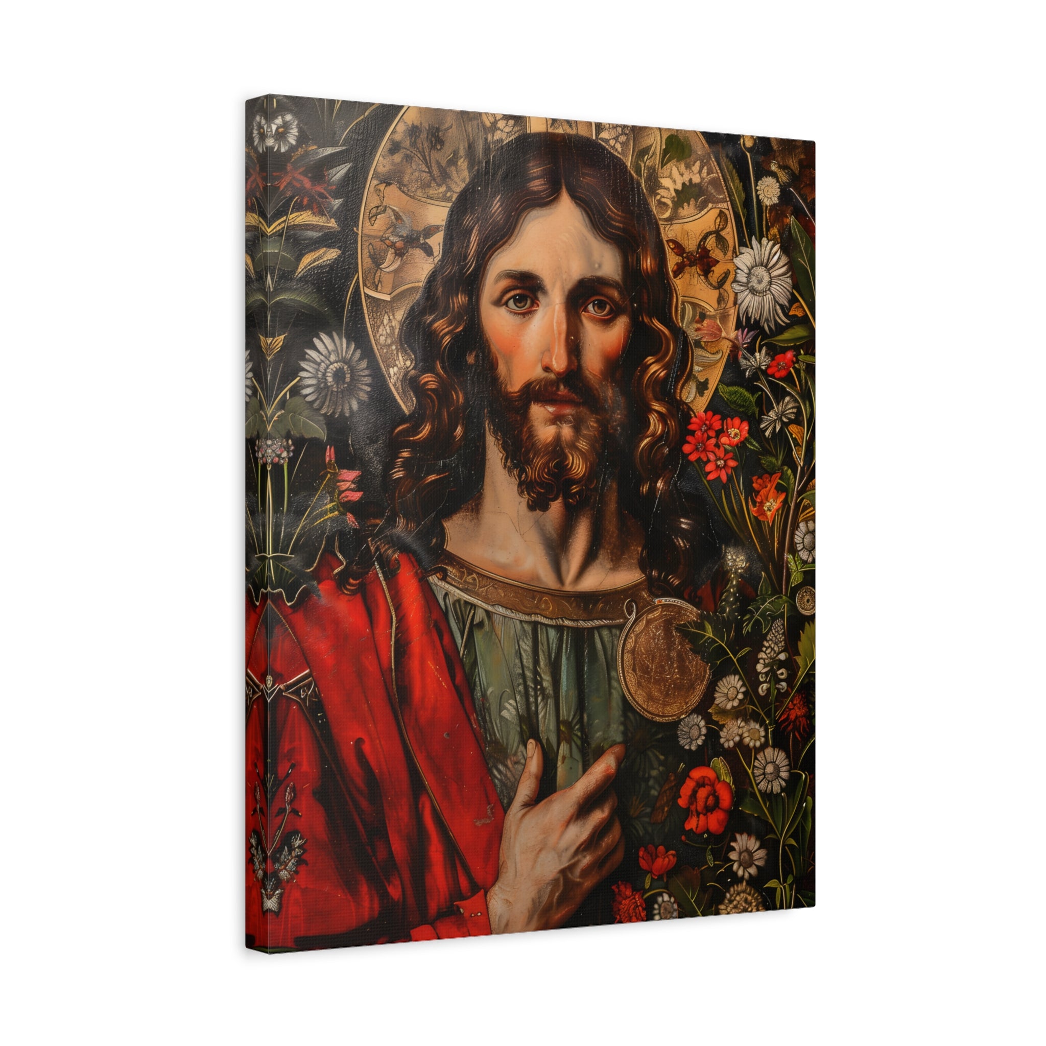 1.25" Matte Canvas - Sacred Floral Savior