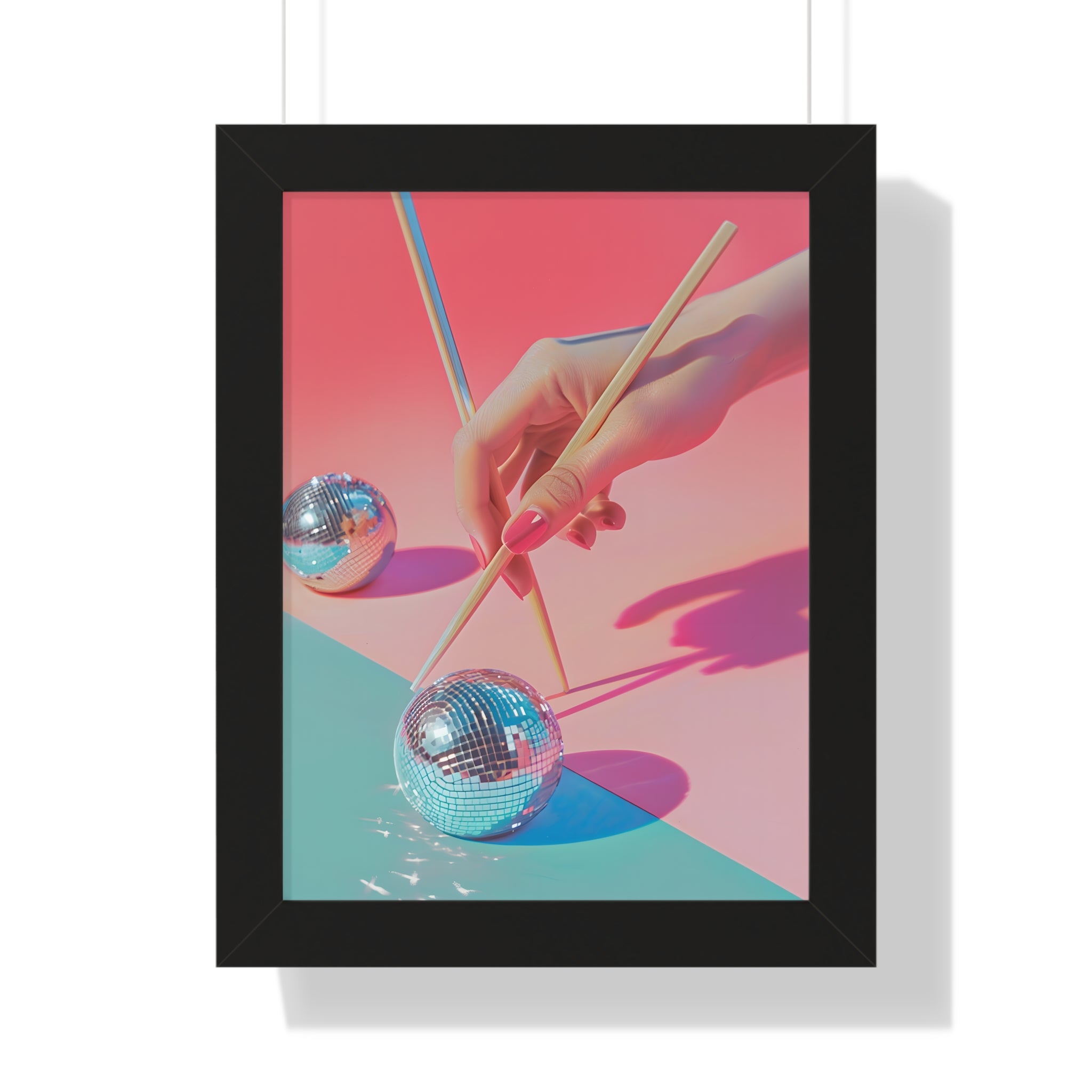 Framed Paper Print - Disco Chopsticks Delight