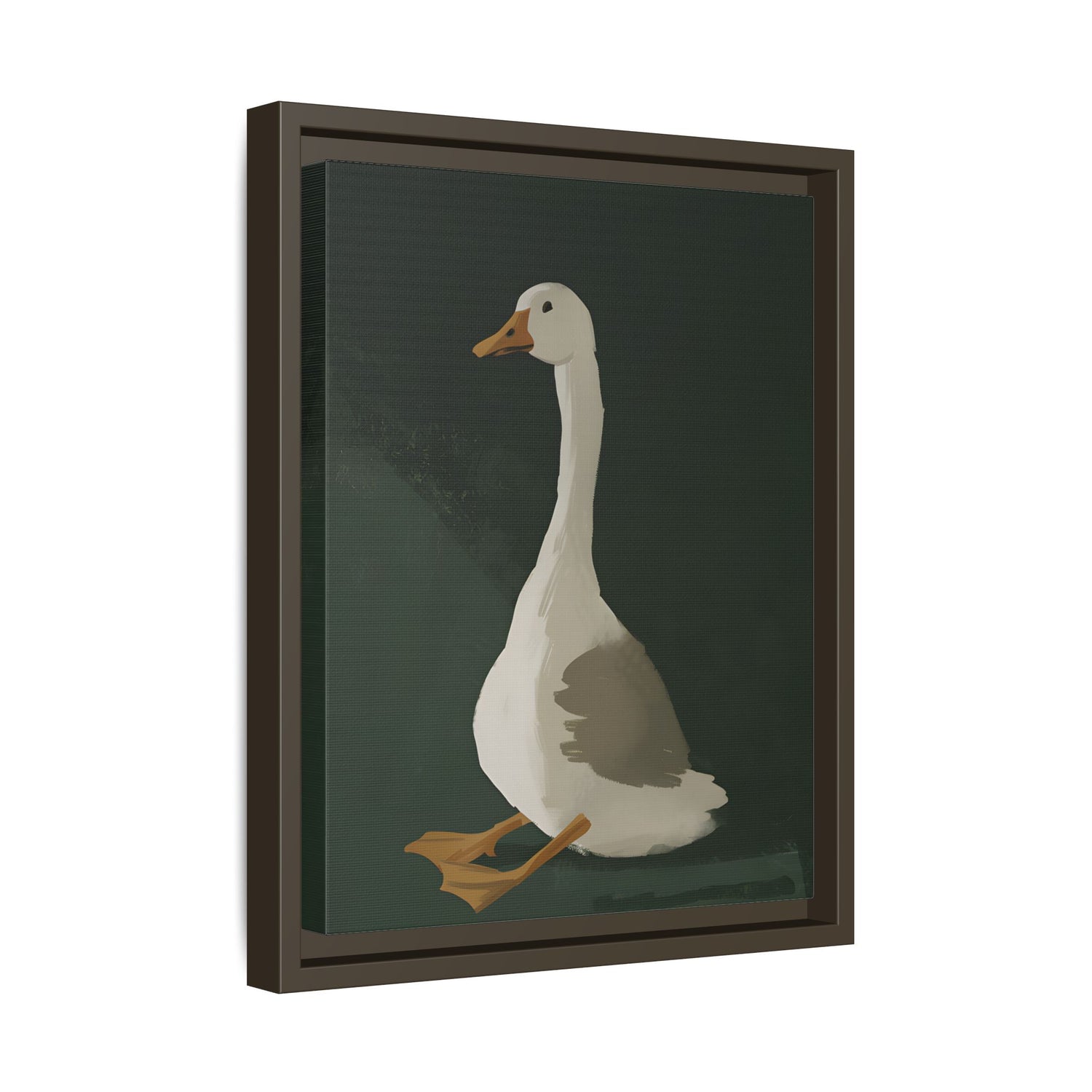Framed Canvas - Sitting Goose in Spotlight