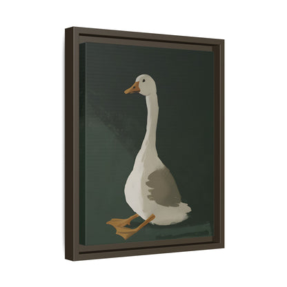 Framed Canvas - Sitting Goose in Spotlight