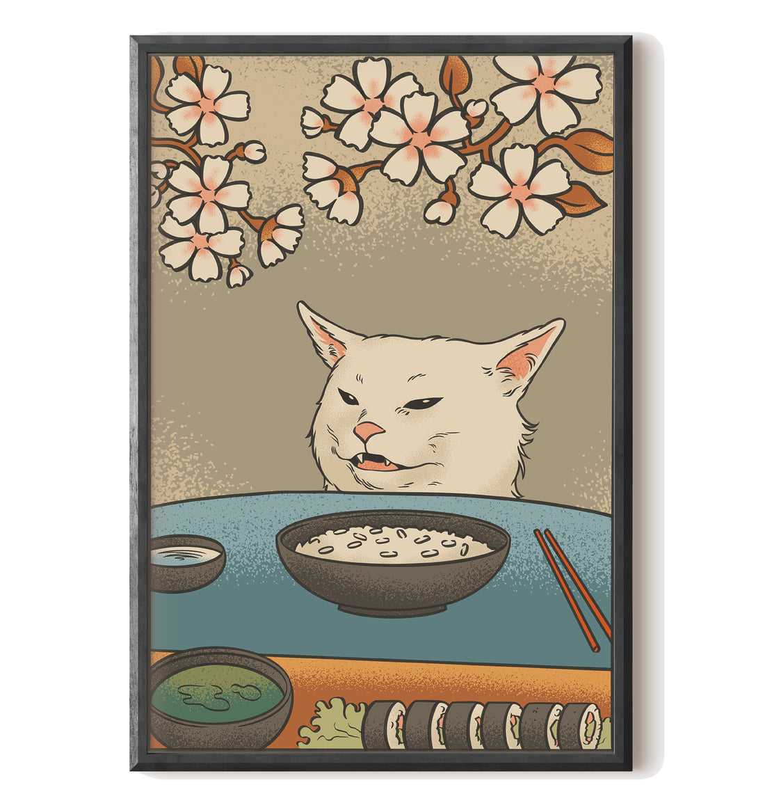 Unimpressed Cat Meme Ukiyo-e