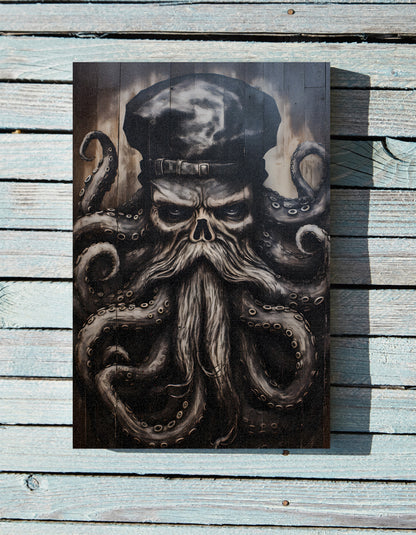 .75&quot; Matte Canvas - Kraken Captain&