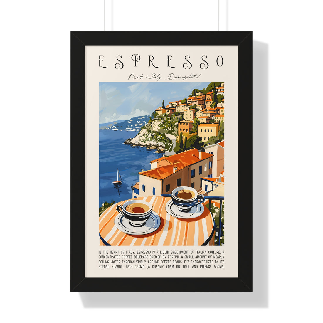 Framed Paper Print - Espresso Views of Italy