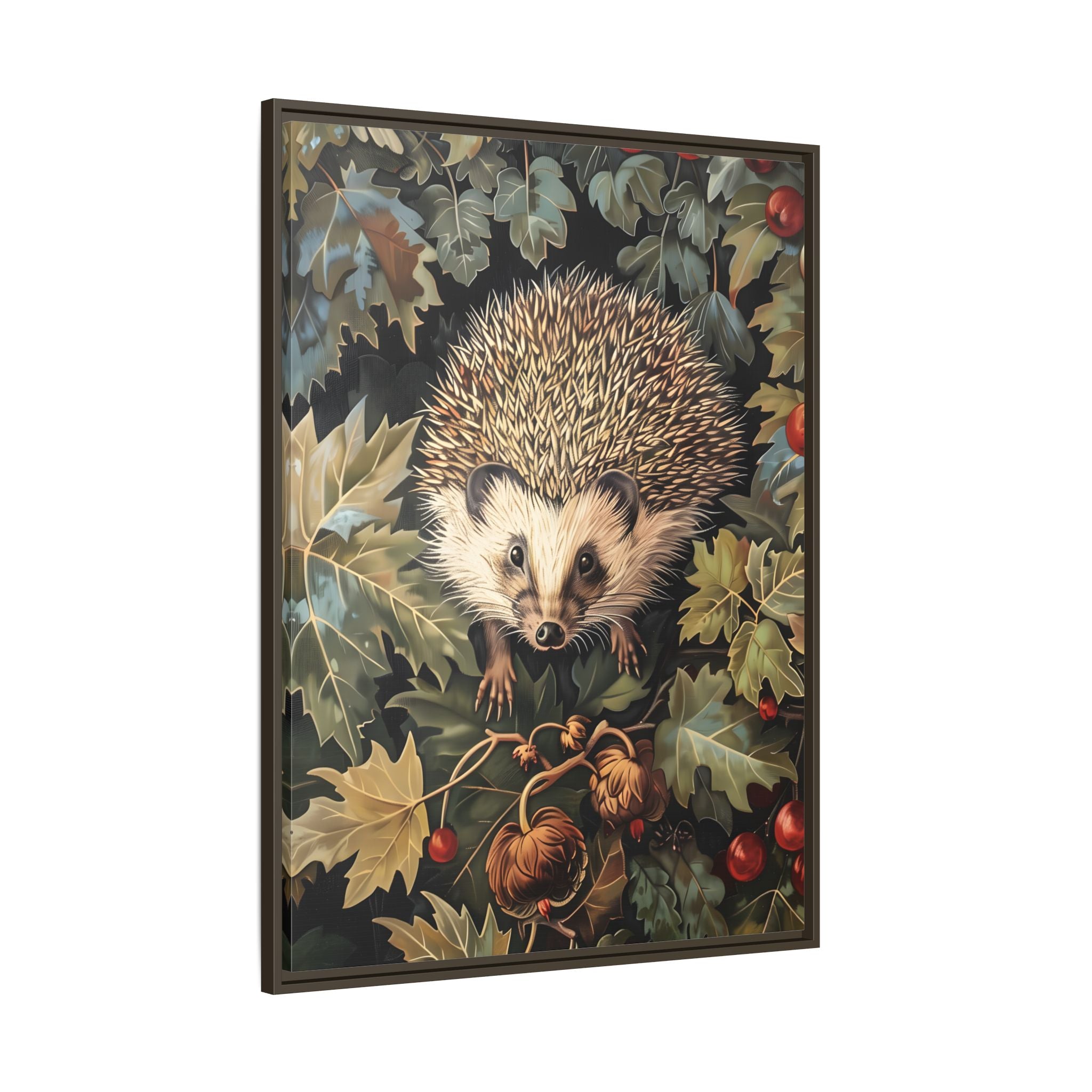 Framed Canvas - Woodland Hedgehog Hideaway