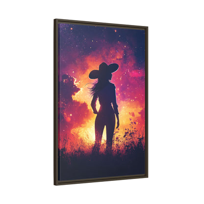 Framed Canvas - Cosmic Cowgirl