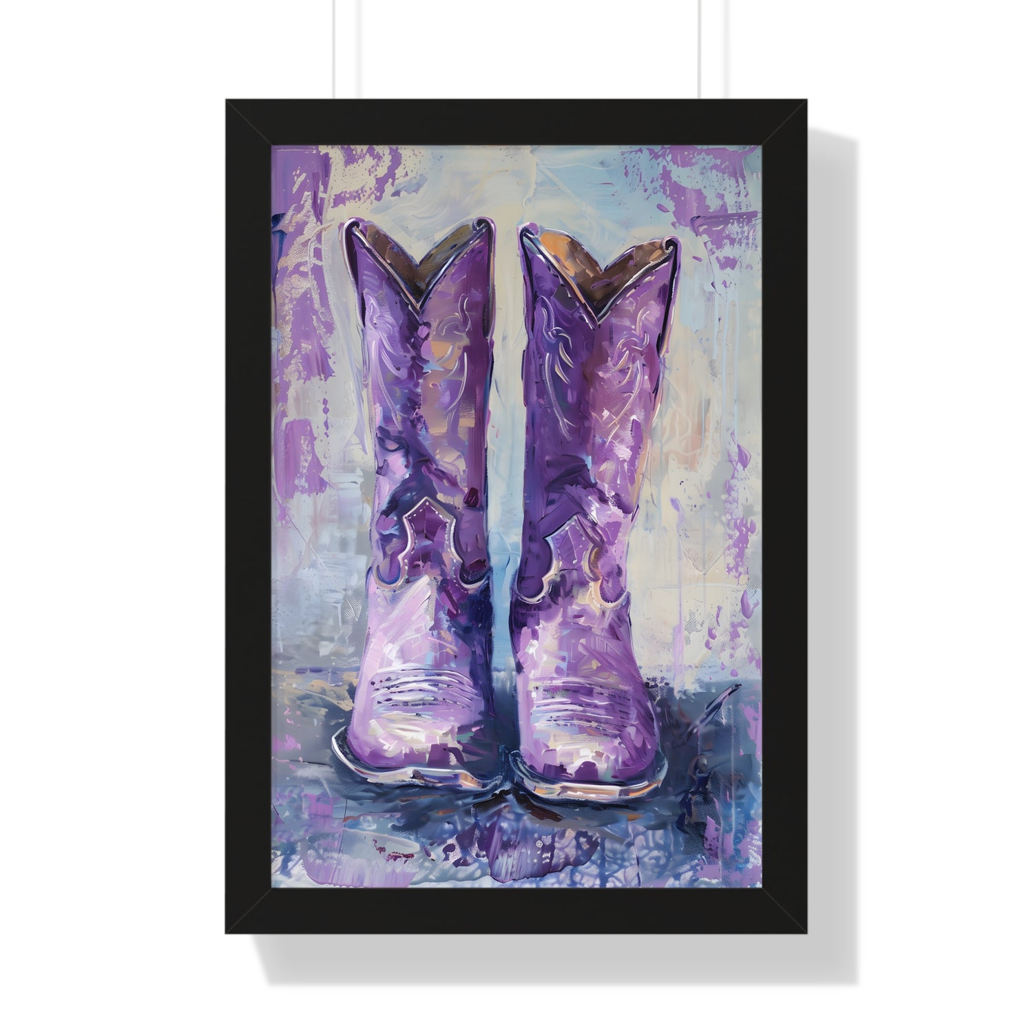 Framed Paper Print - Violet Cowgirl Spirit