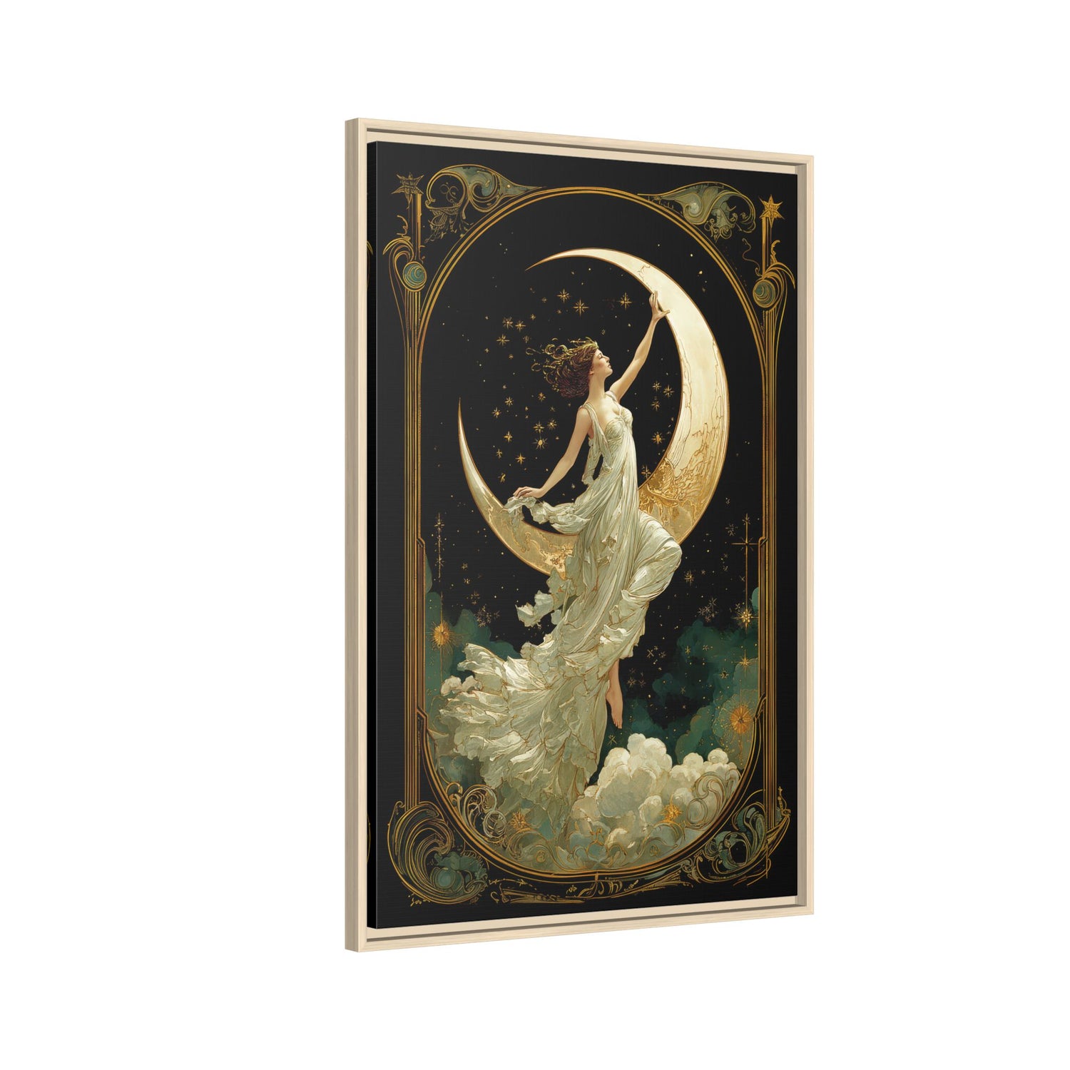 Framed Canvas - Moon Goddess Ascending