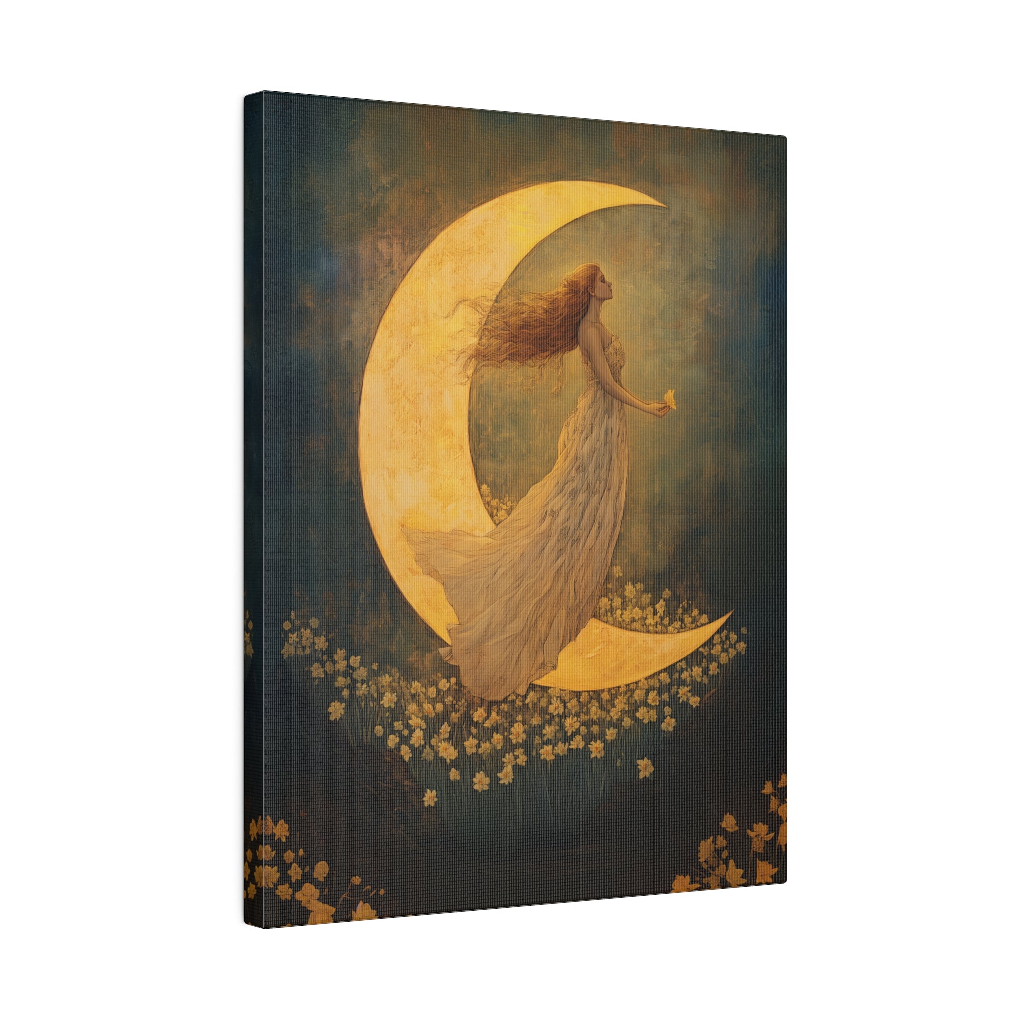 .75" Matte Canvas - Moonlit Dreamer with Daffodils