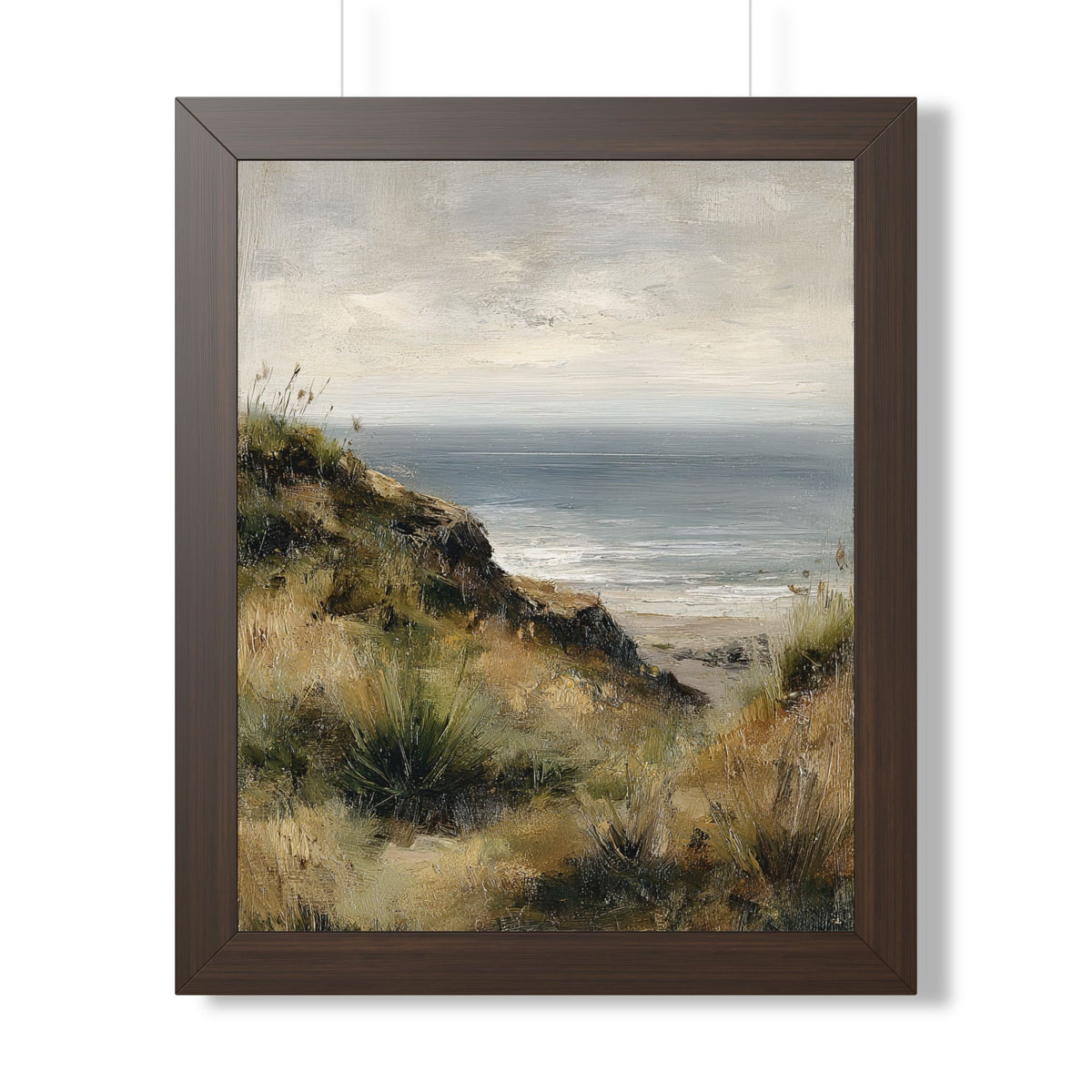 Framed Paper Print - Misty Coastal Seascape