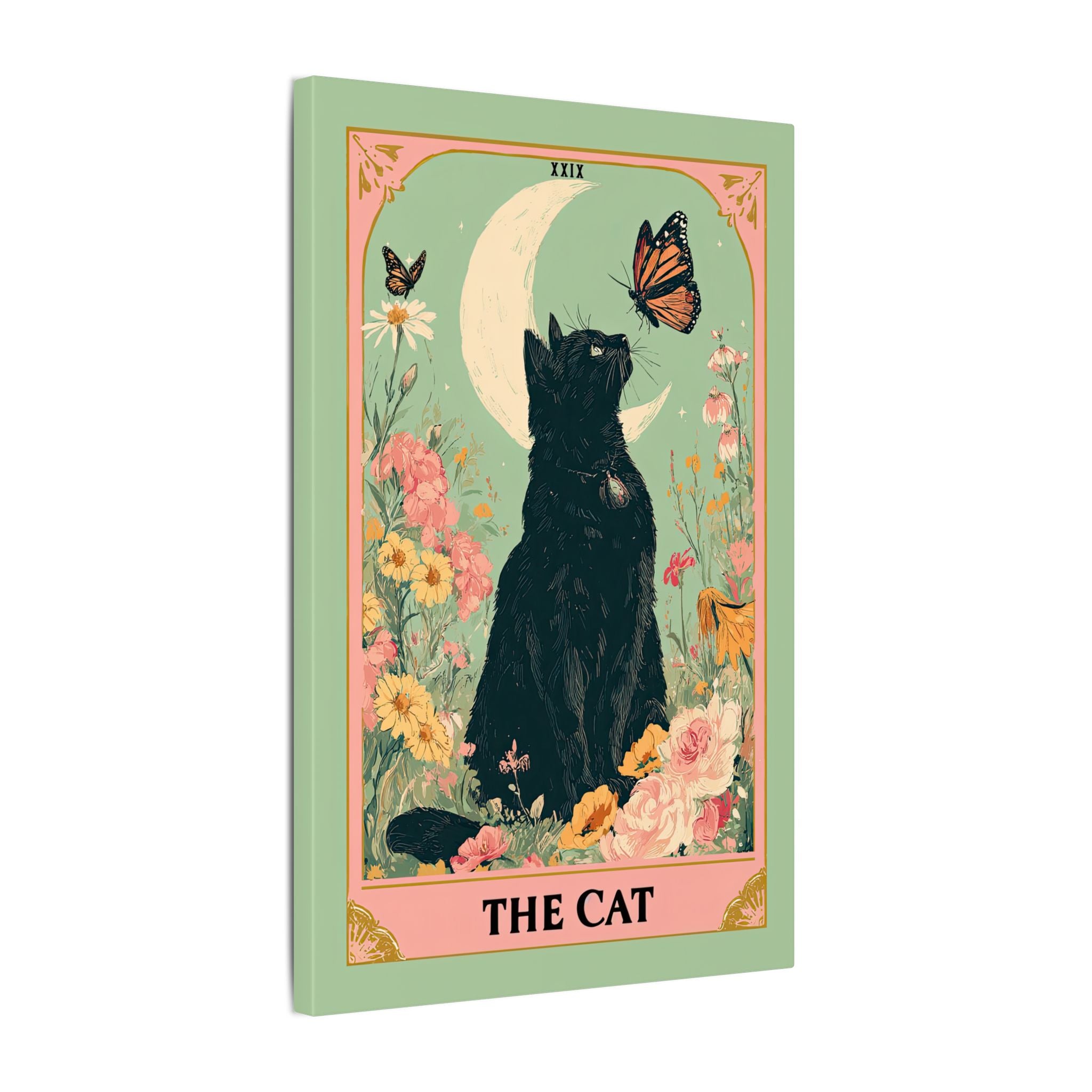 .75" Matte Canvas - Moonlight Familiar Tarot Cat