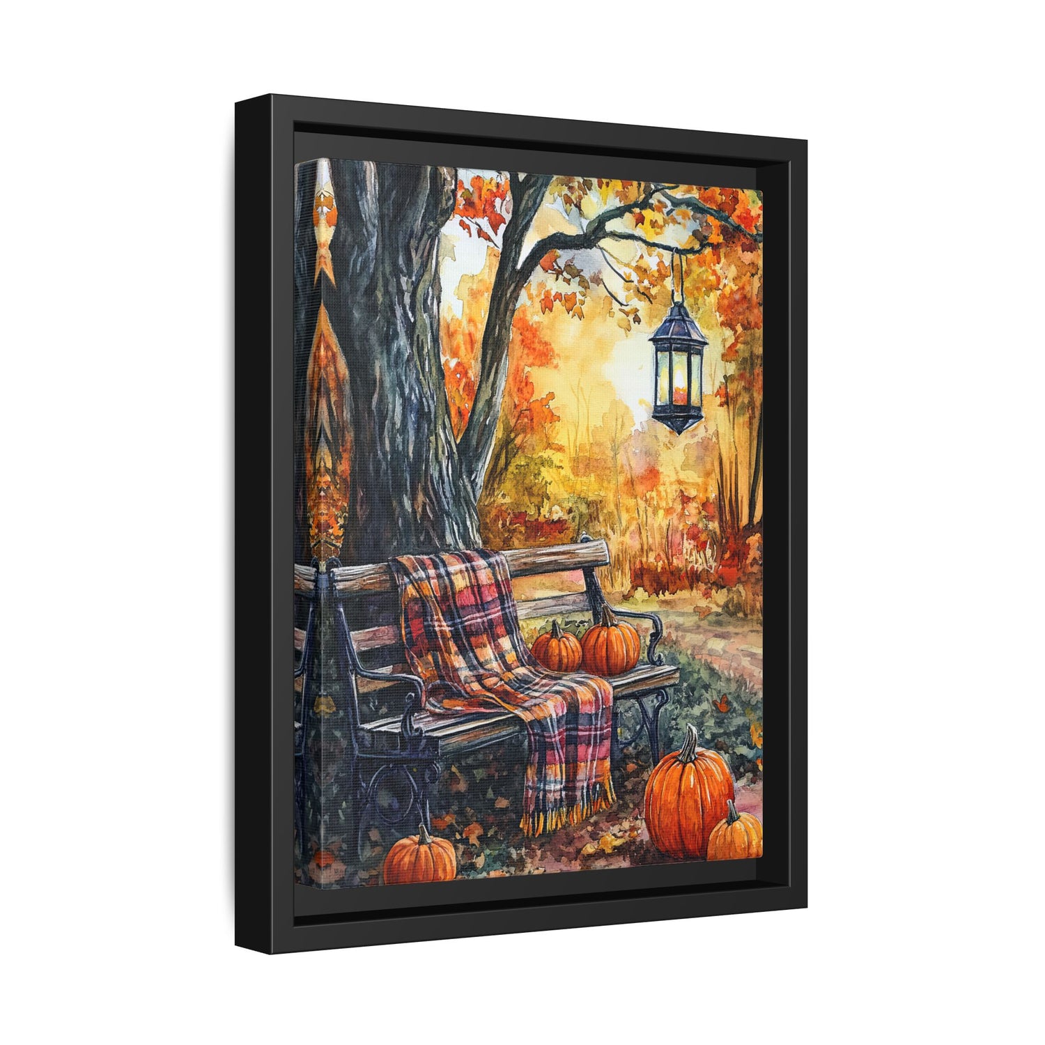 Framed Canvas - Golden Pause in Fall