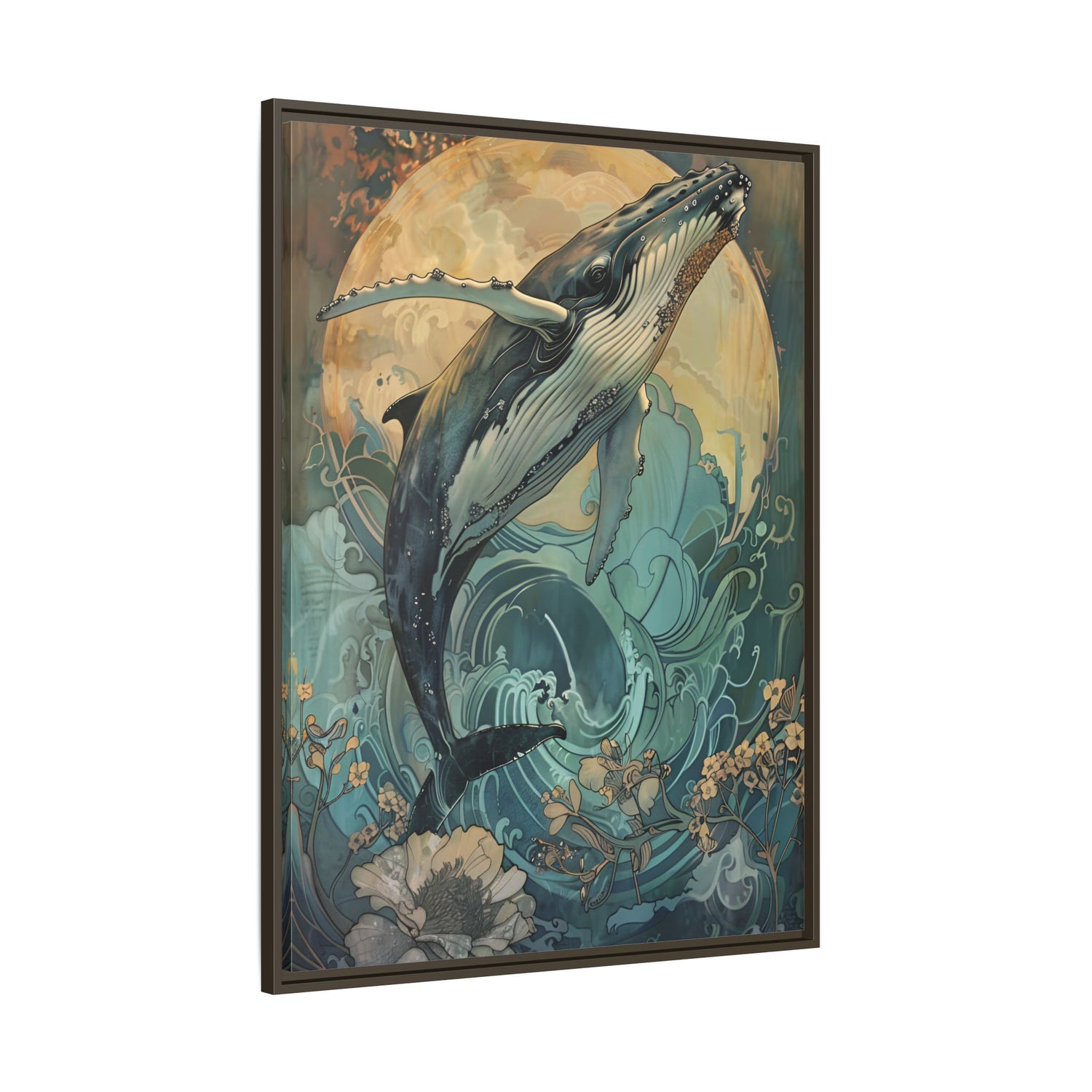Framed Canvas - Moonrise Humpback Bloom