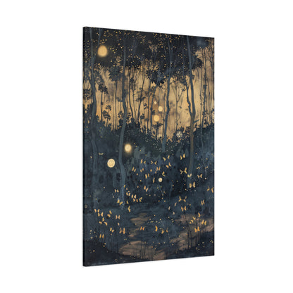 1.25" Matte Canvas - Golden Firefly Nightscape