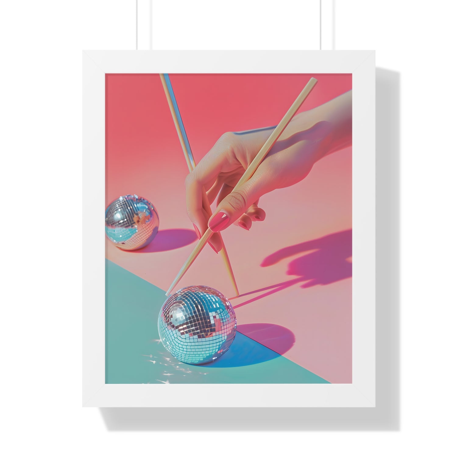 Framed Paper Print - Disco Chopsticks Delight