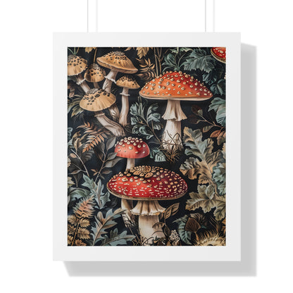 Framed Paper Print - Midnight Mycological Reverie