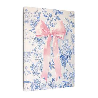 .75" Matte Canvas - Pink Bow Floralscape
