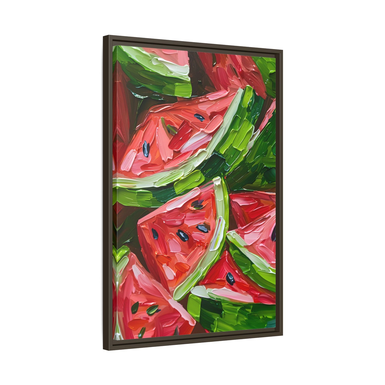 Framed Canvas - Juicy Watermelon Slices