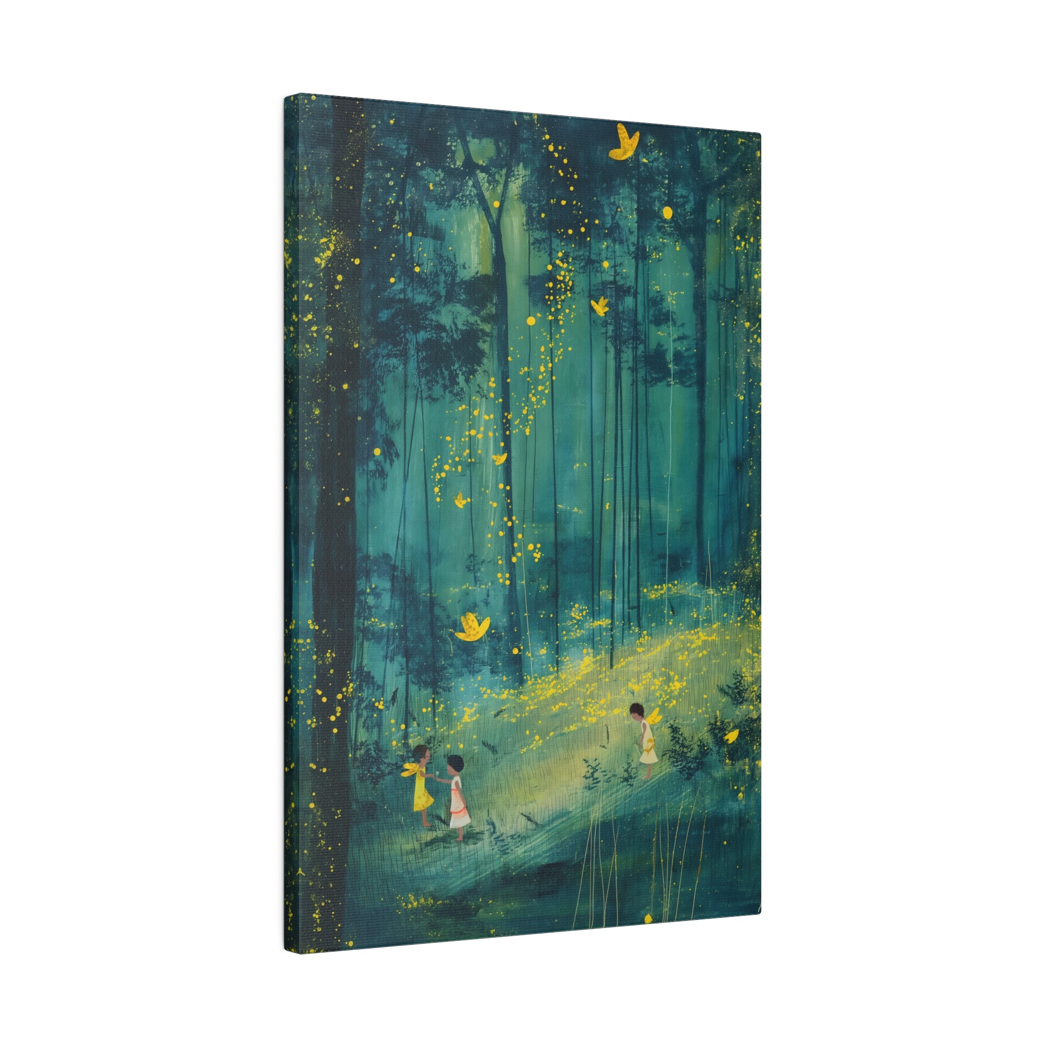 .75&quot; Matte Canvas - Enchanted Firefly Forest