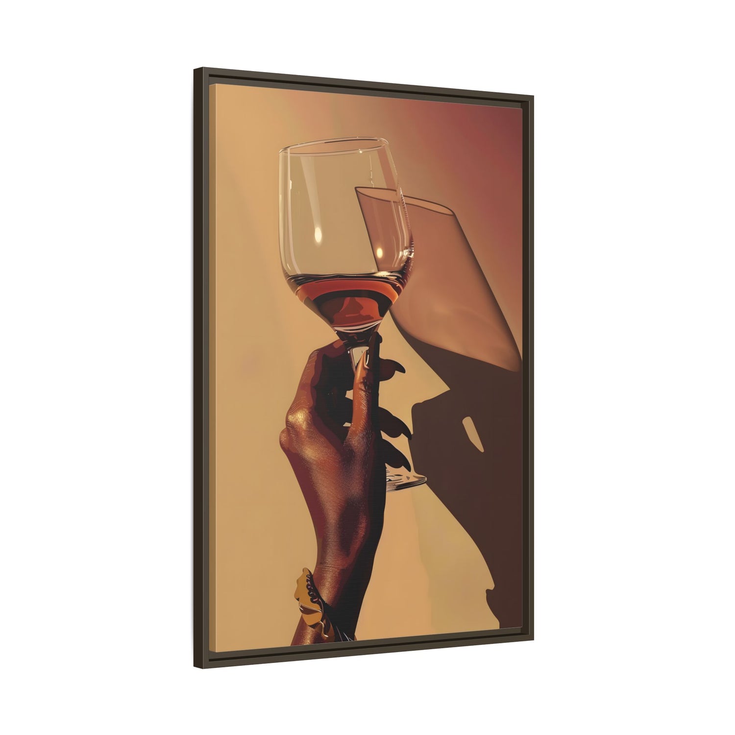 Framed Canvas - Golden Hour Wine Toast
