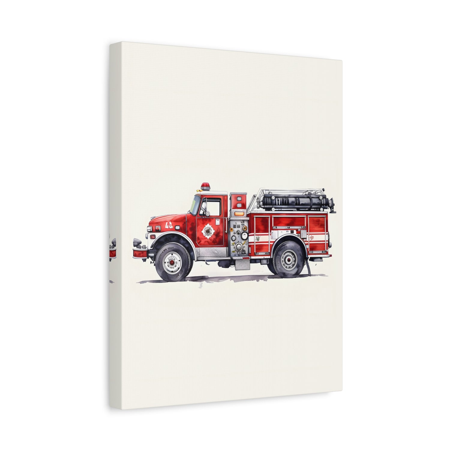 1.25" Matte Canvas - Classic Pumper Firetruck
