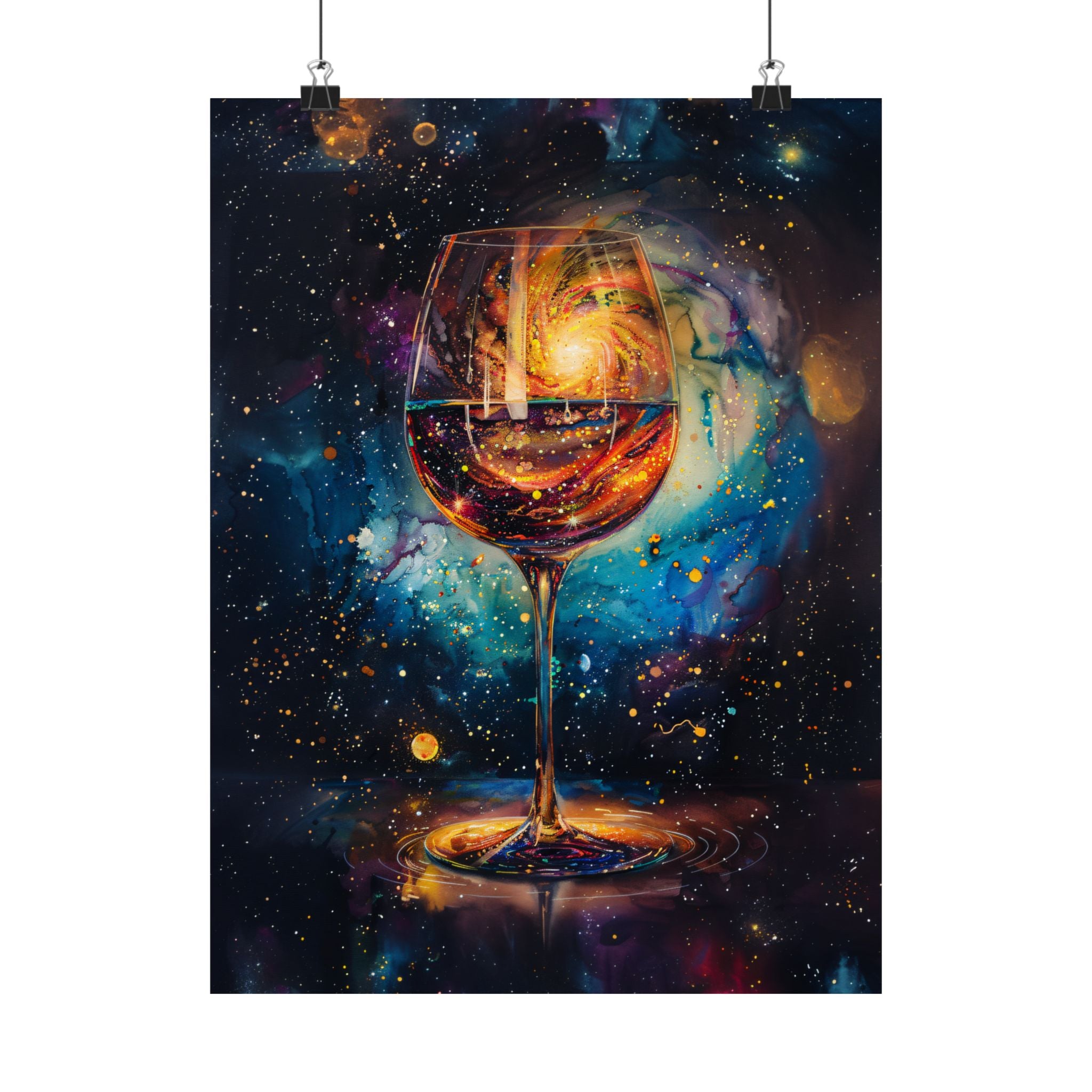 Cosmic Swirl in Wine Glass