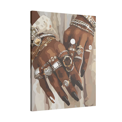 .75" Matte Canvas - Layered Luxe Jewelry Hands