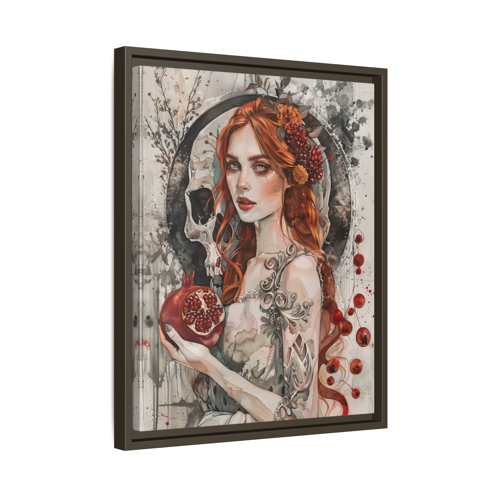 Framed Canvas - Persephone’s Pomegranate Curse