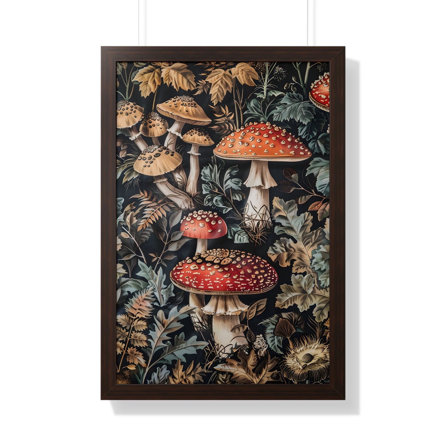 Framed Paper Print - Midnight Mycological Reverie