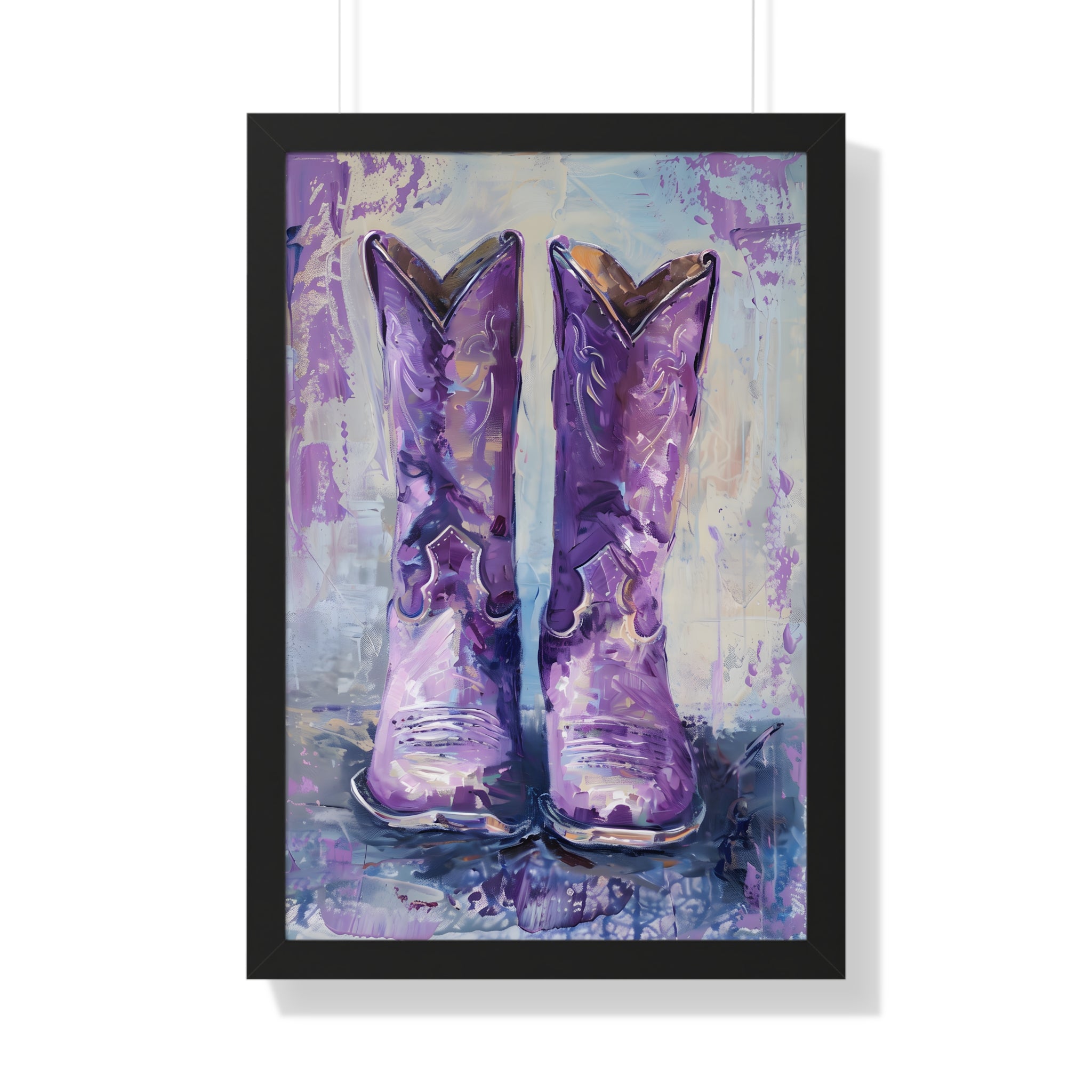 Framed Paper Print - Violet Cowgirl Spirit