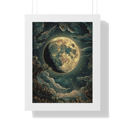 Framed Paper Print - Waxing Gibbous Dreamscape