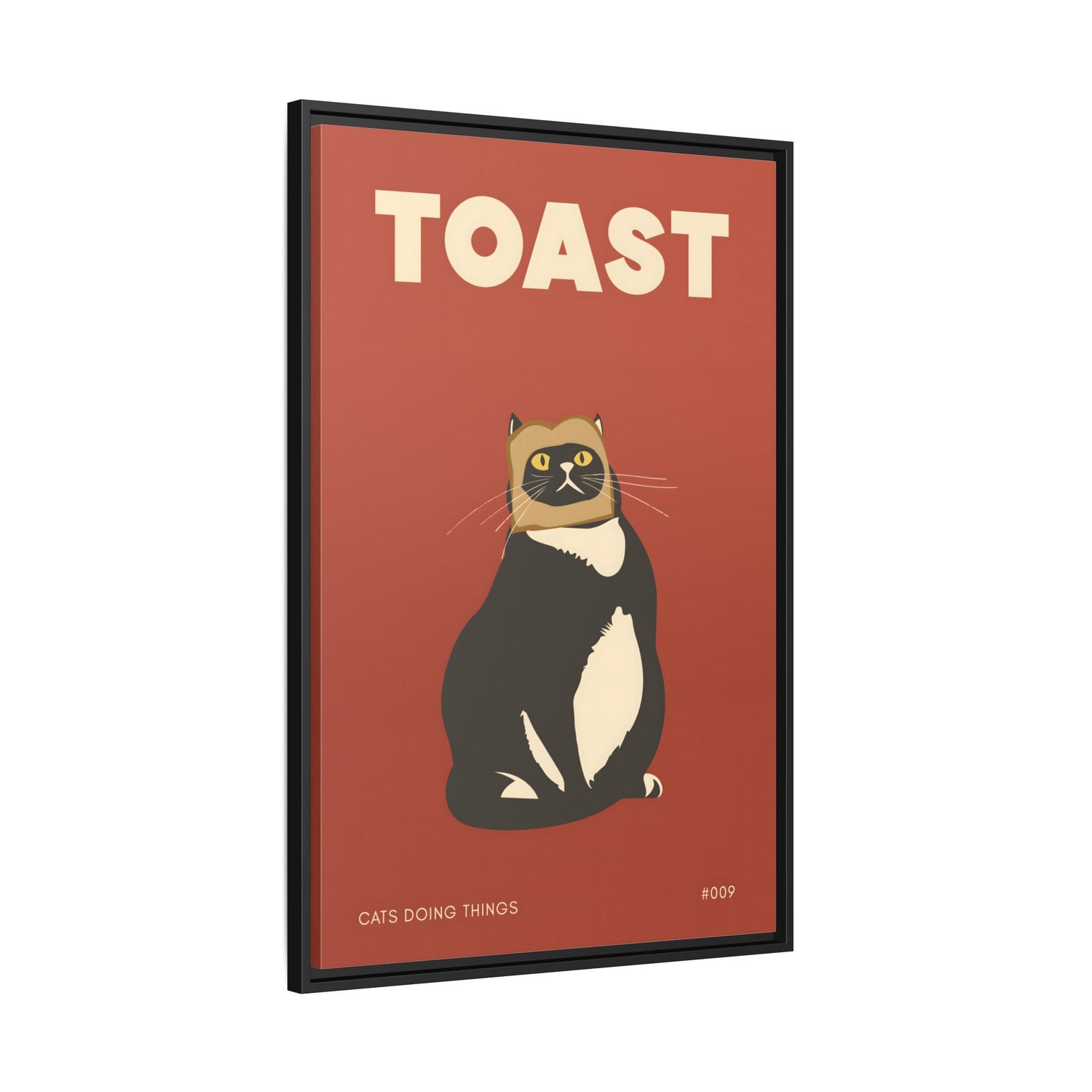 Framed Canvas - Toasted Feline Fancy
