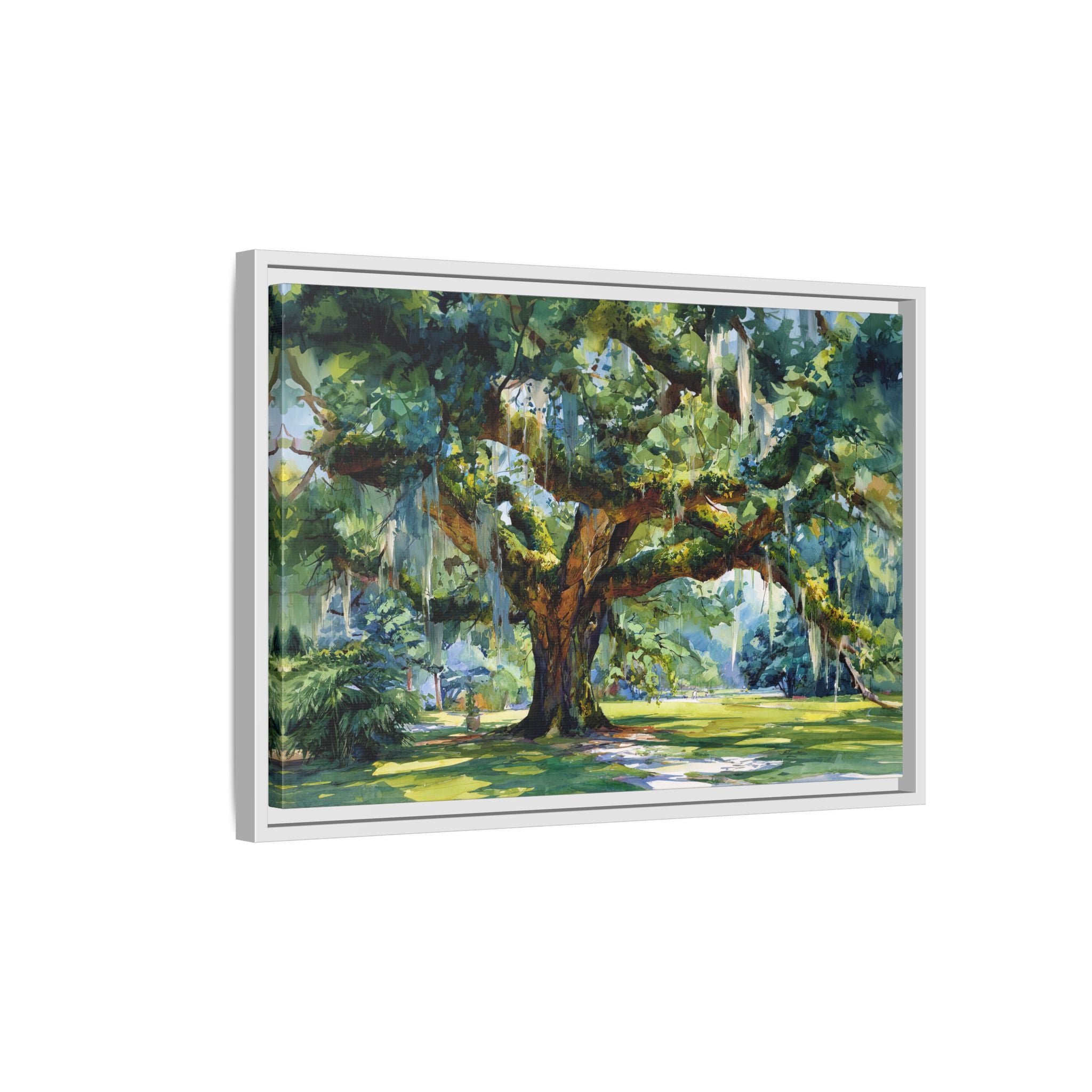 Framed Canvas - Whispering Southern Live Oak
