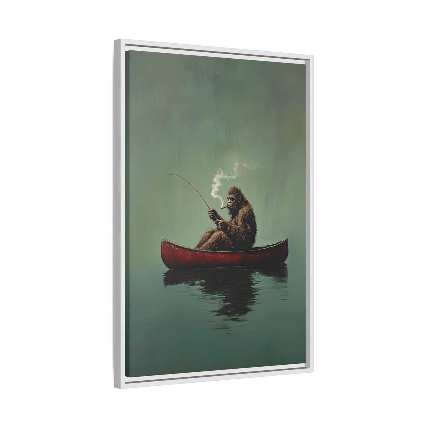 Framed Canvas - Bigfoot Canoe Adventure