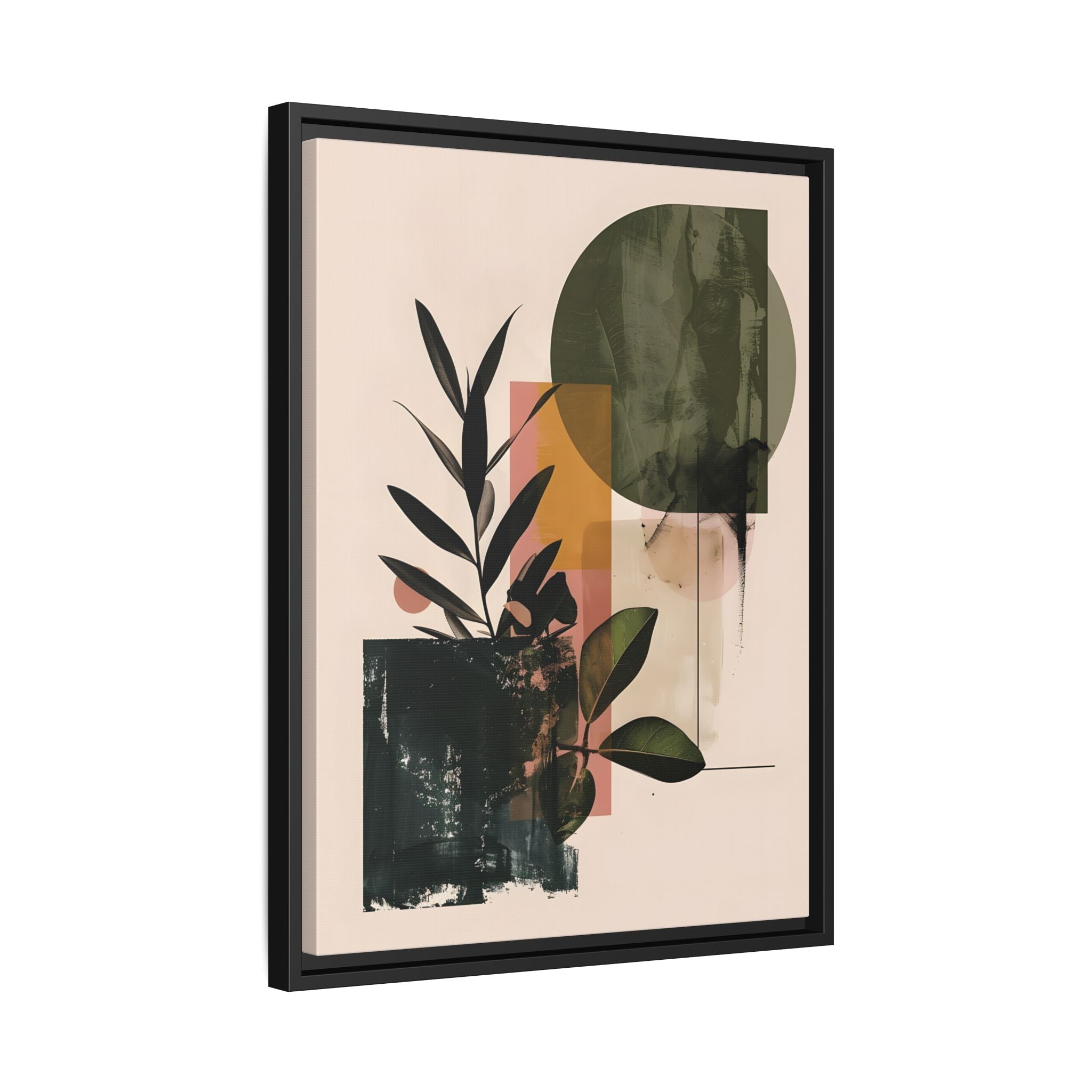 Framed Canvas - Sage Geometry Botanicals