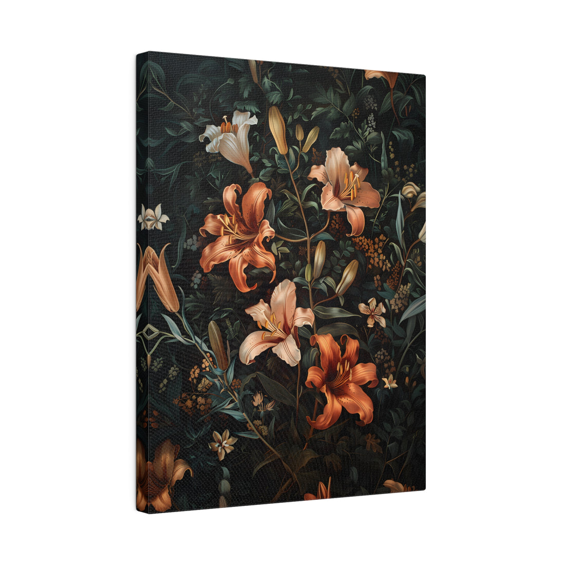 .75" Matte Canvas - Elegant Blooming Lilies