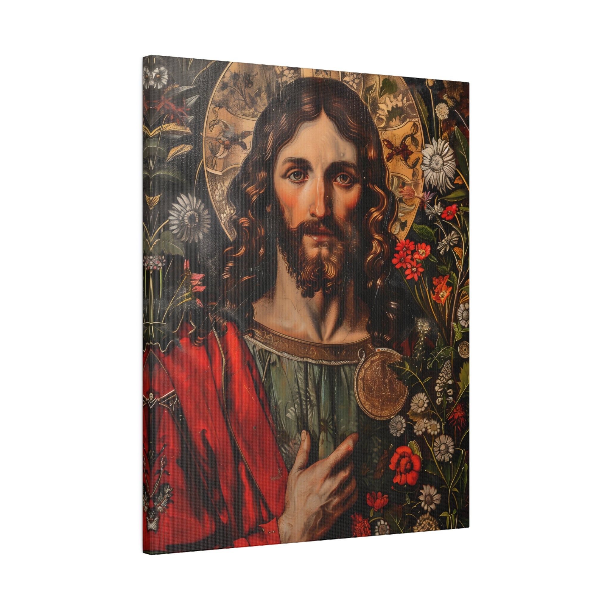 .75" Matte Canvas - Sacred Floral Savior