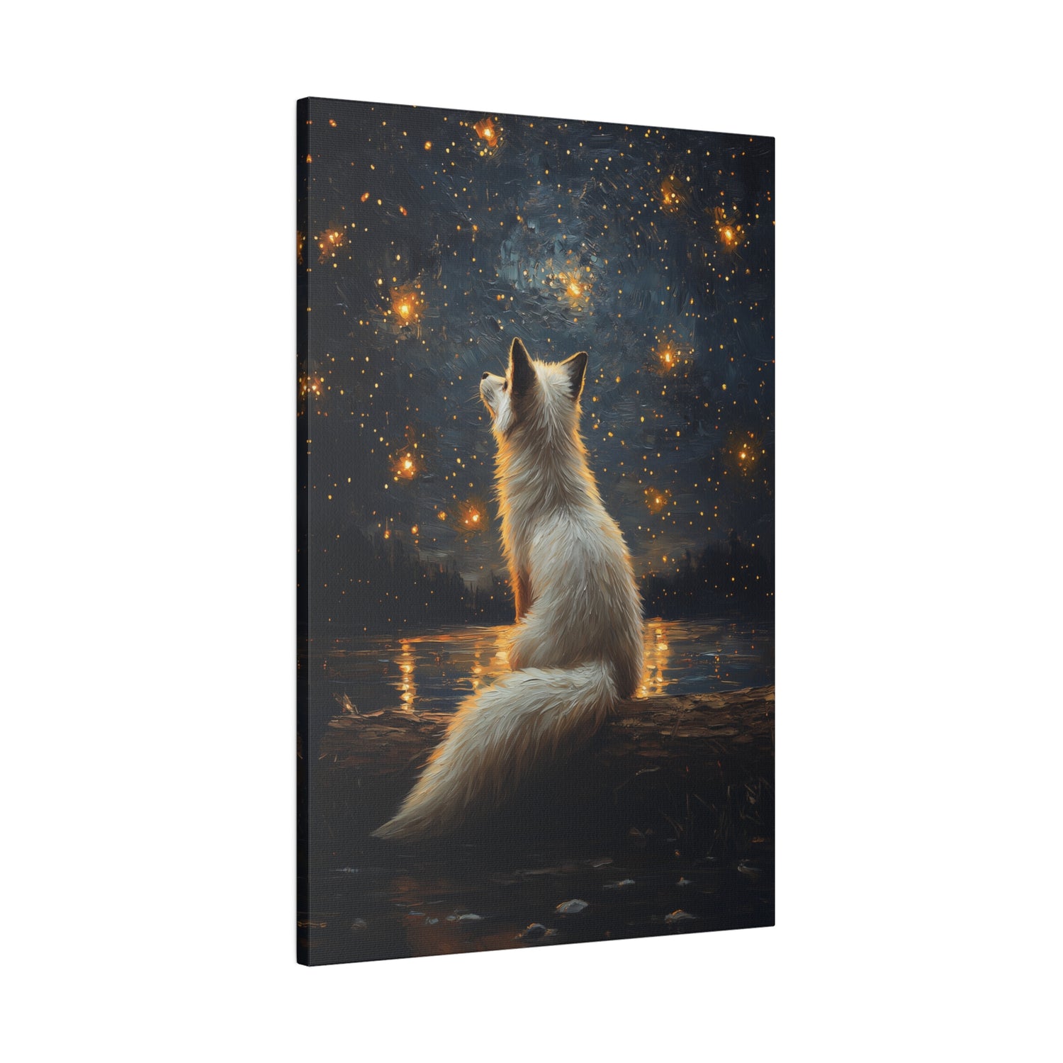 .75" Matte Canvas - Stargazing Fox Reverie