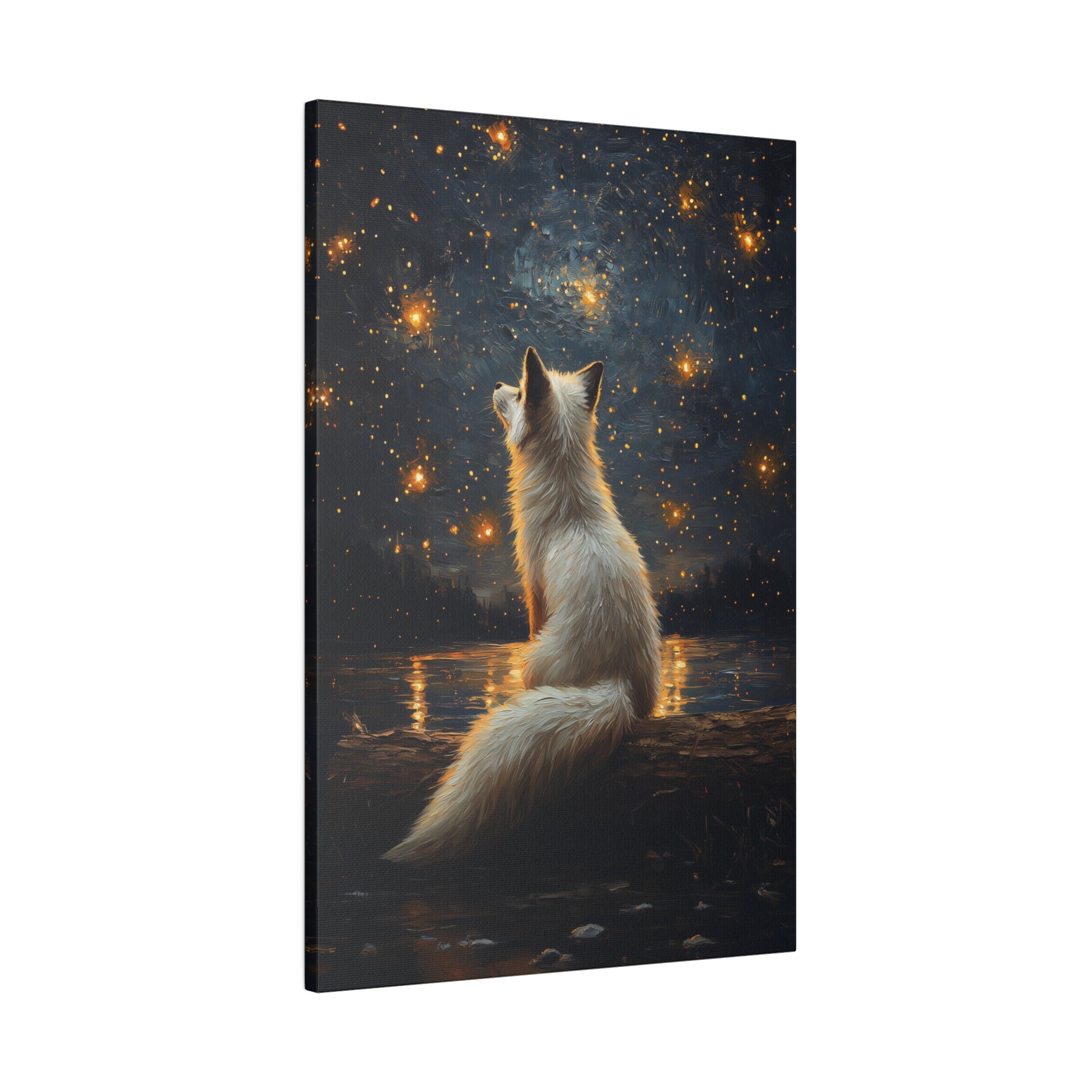 .75" Matte Canvas - Stargazing Fox Reverie